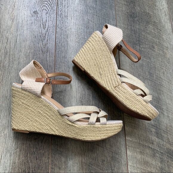 Lucky Brand Mahima Espadrille Wedge Beechwood Tan NWOT Size 10 - Picture 5 of 10